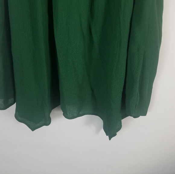 LC Lauren Conrad Green Crochet Boho Top M - Picture 7 of 9